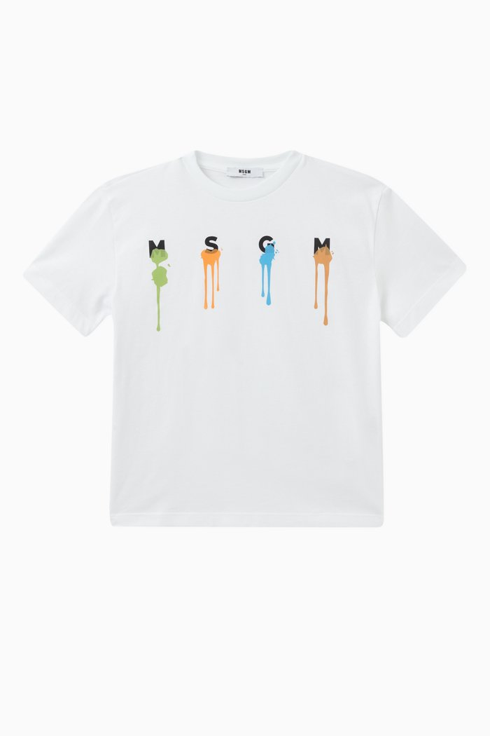 

Graphic Logo Print T-shirt in Cotton, White