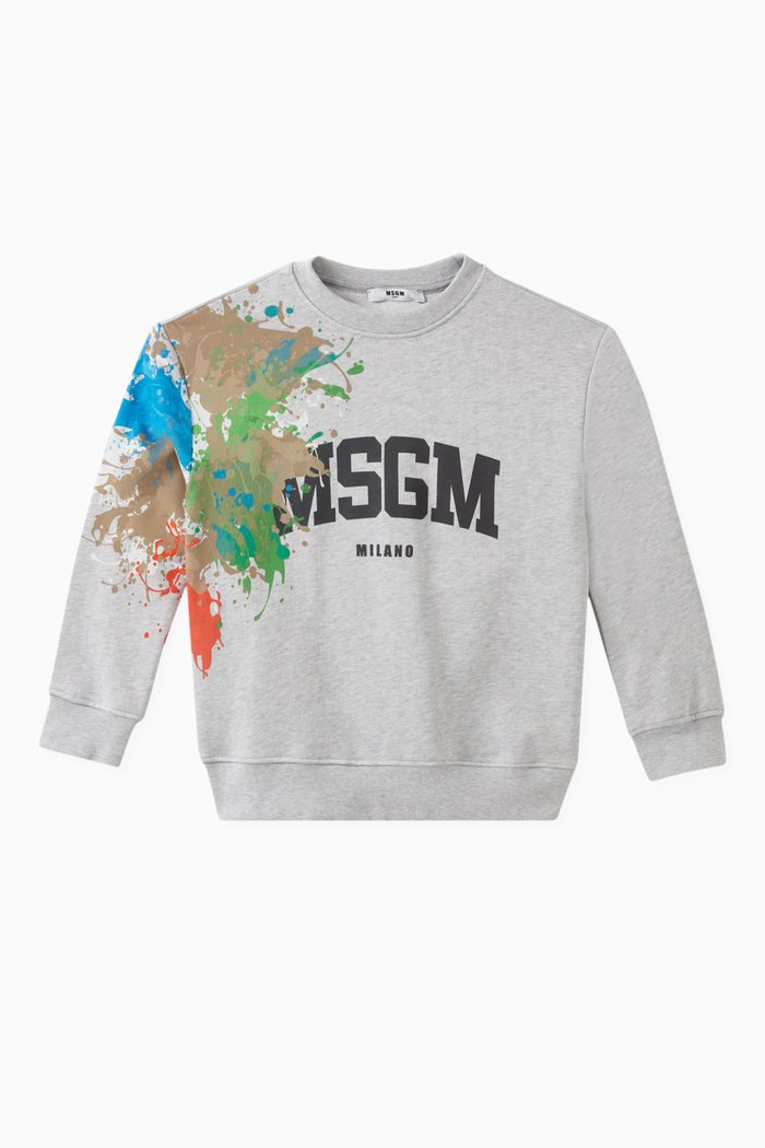 

Graphic Logo Sweatshirt in Cotton, Grey