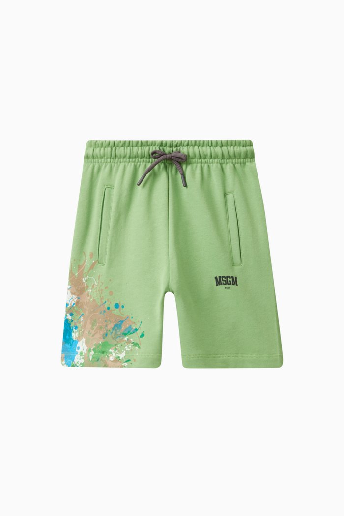 

Logo Shorts in Cotton, Green