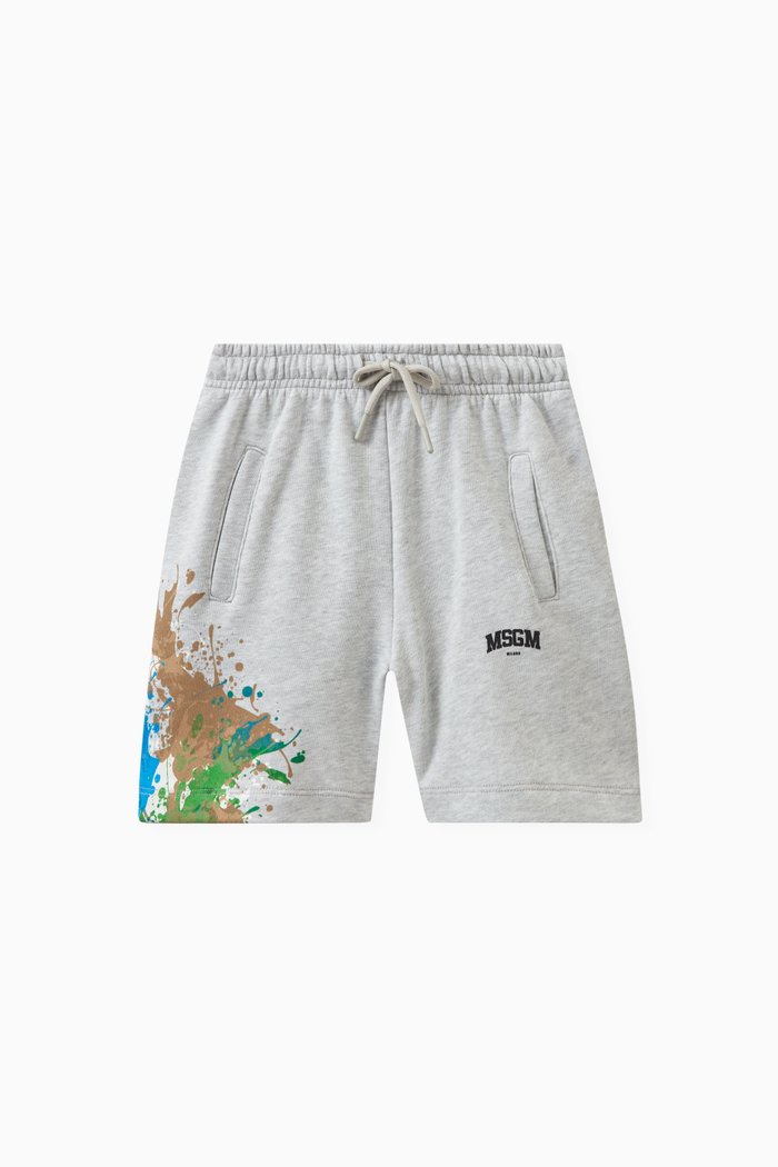

Logo Shorts in Cotton, Grey