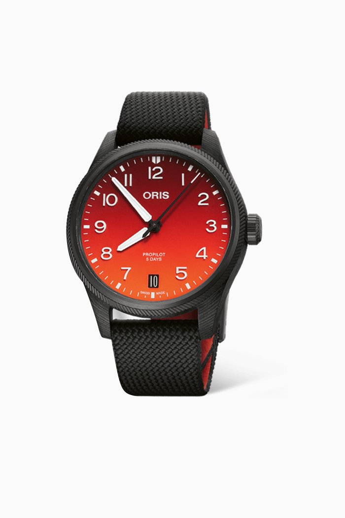 

x Coulson Propilot Automatic Carbon-fibre & Titanium Watch, 41mm, Orange