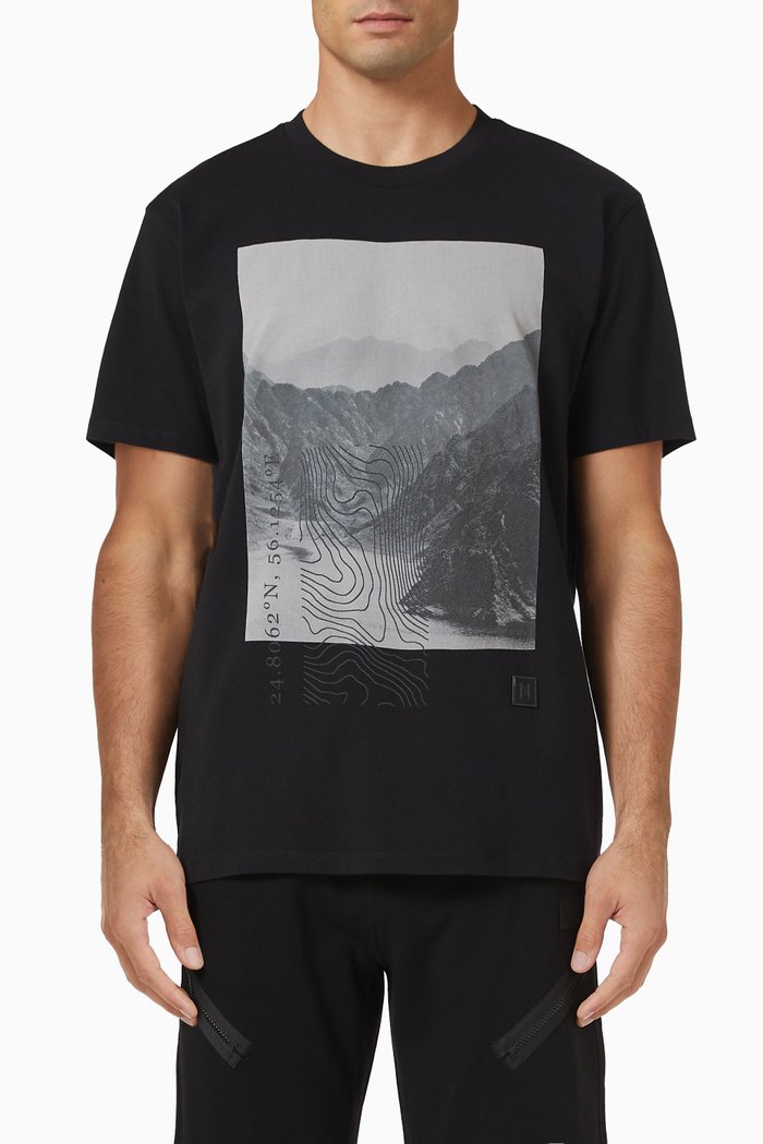 

Huntington T-shirt in Cotton, Black