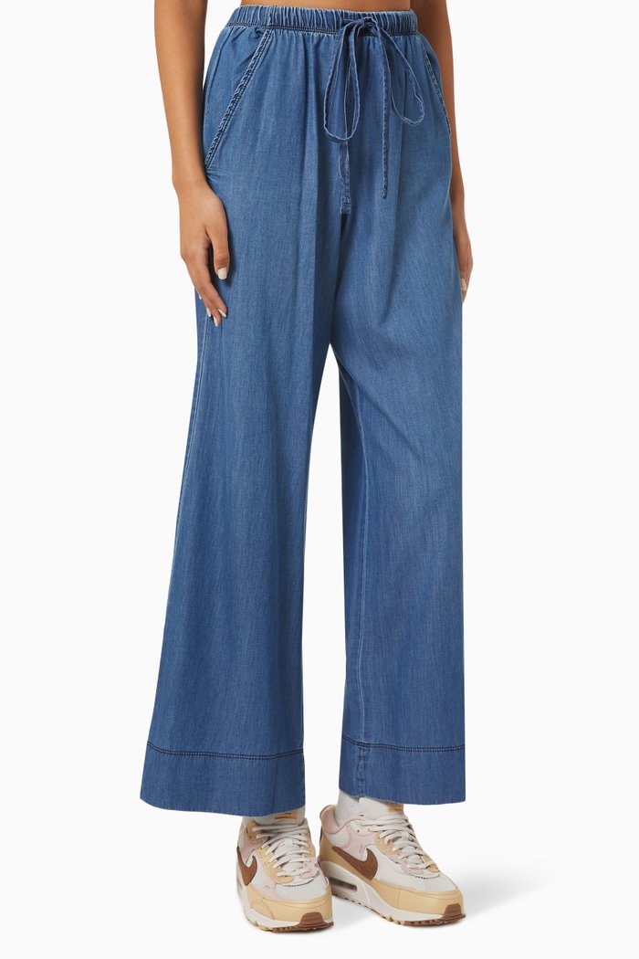

Cooper Pants in Cotton-chambray, Blue
