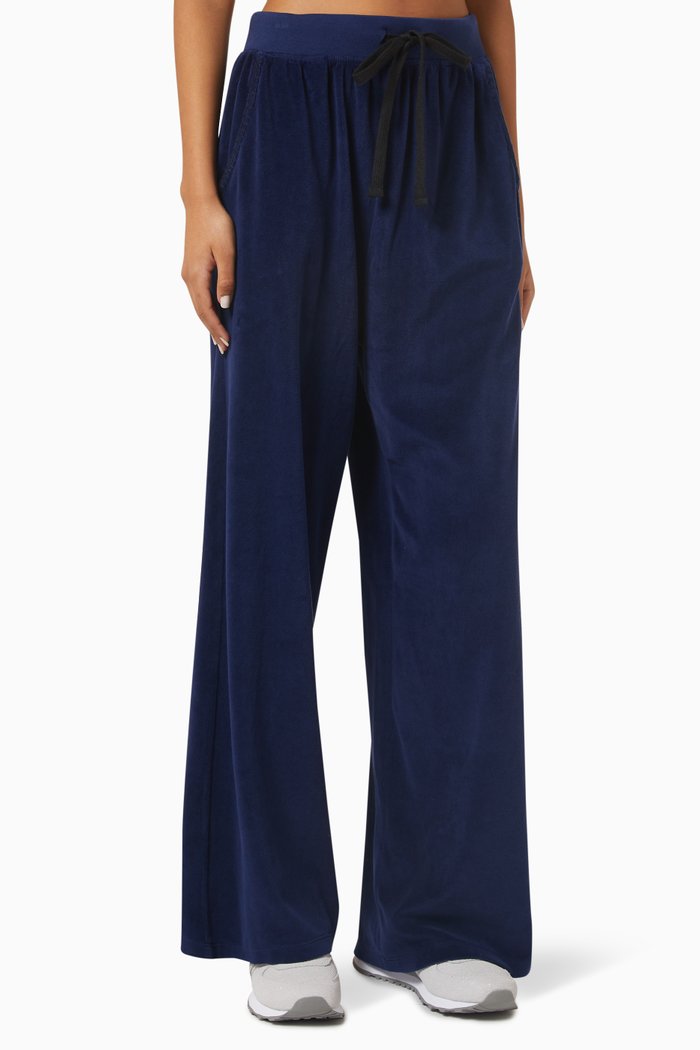 

Walsh Wide-leg Pants in Velvet, Blue