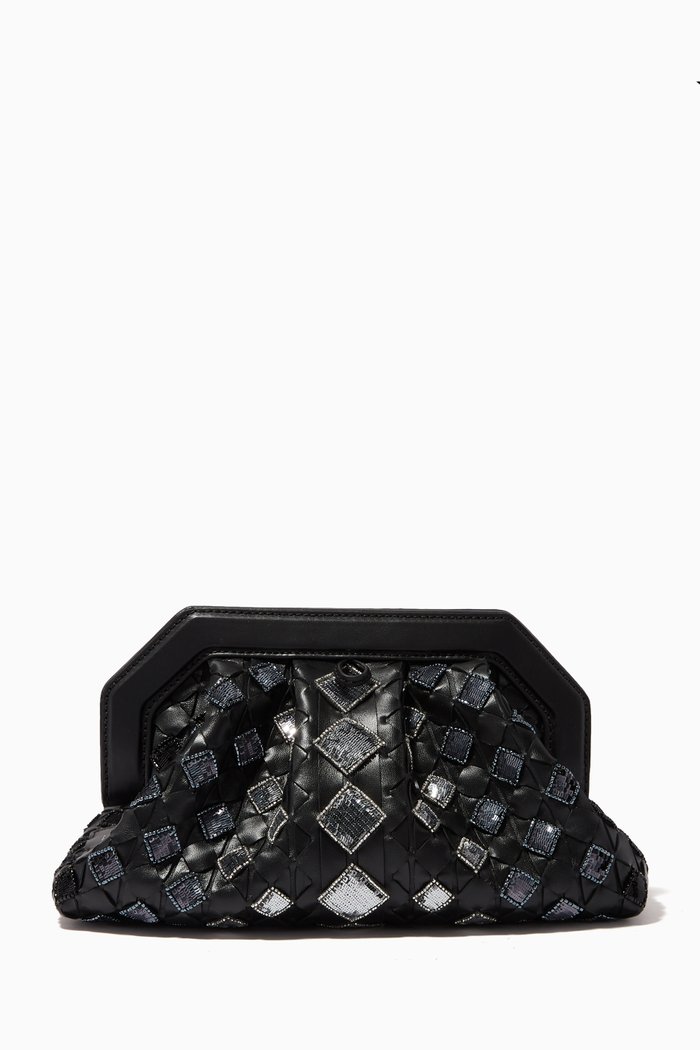 

Secret Clutch Bag in Mosaico, Black