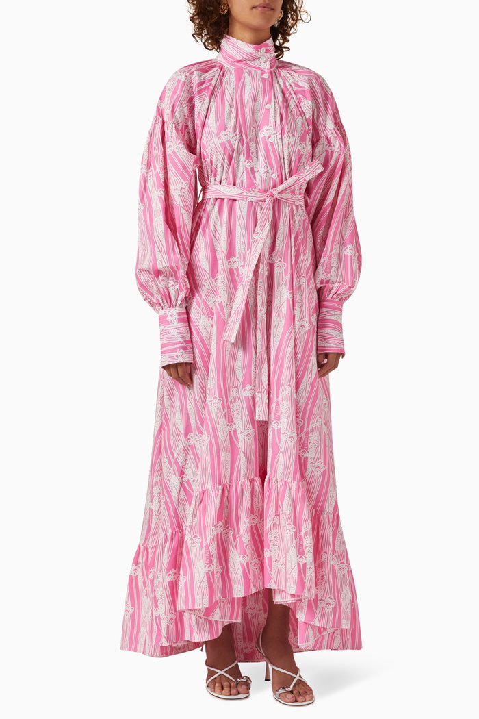 

Painter Maxi Dress in Organic Cotton, Pink