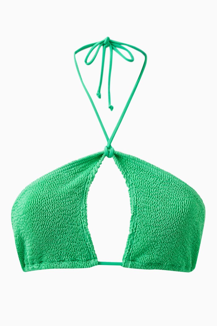 

Yasmine Crop Eco Bikini Top, Green