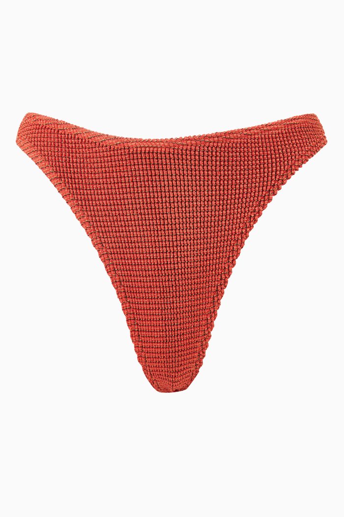 

Sinner Lurex Knit Bikini Briefs, Orange