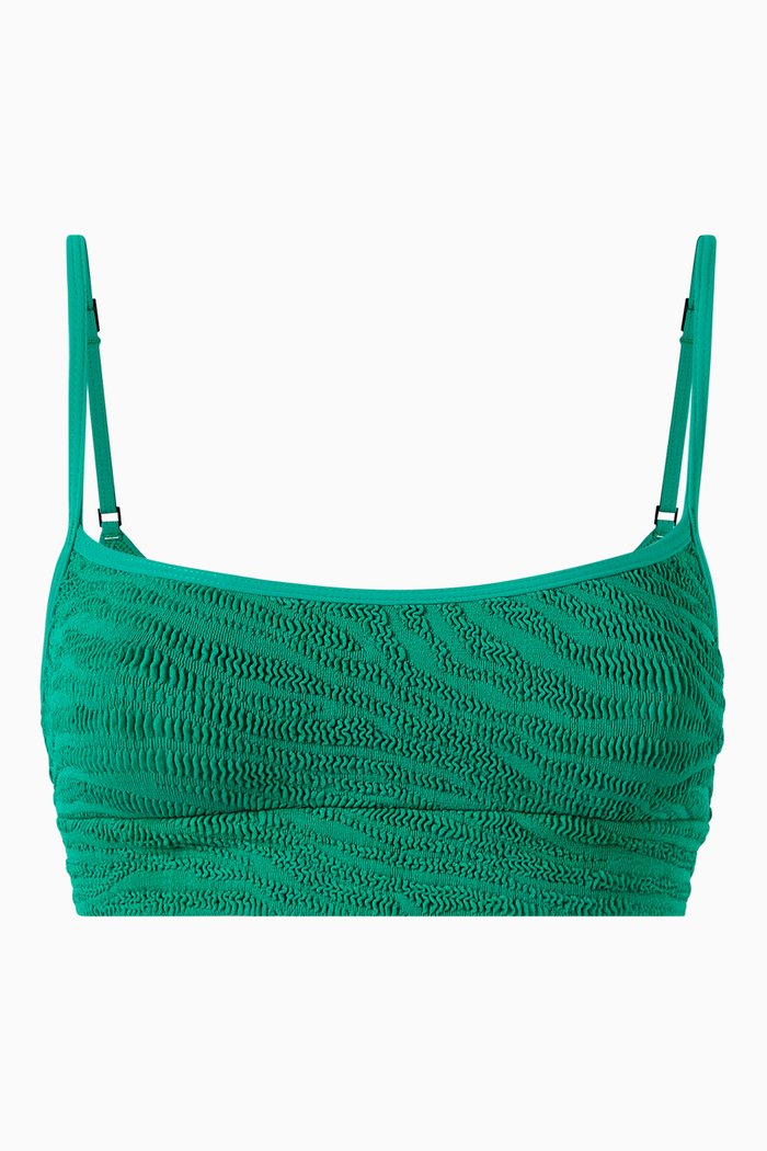 

Saint Tiger Texture Bikini Top, Green