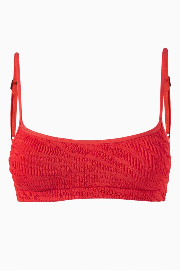 

Saint Tiger Texture Bikini Top, Orange