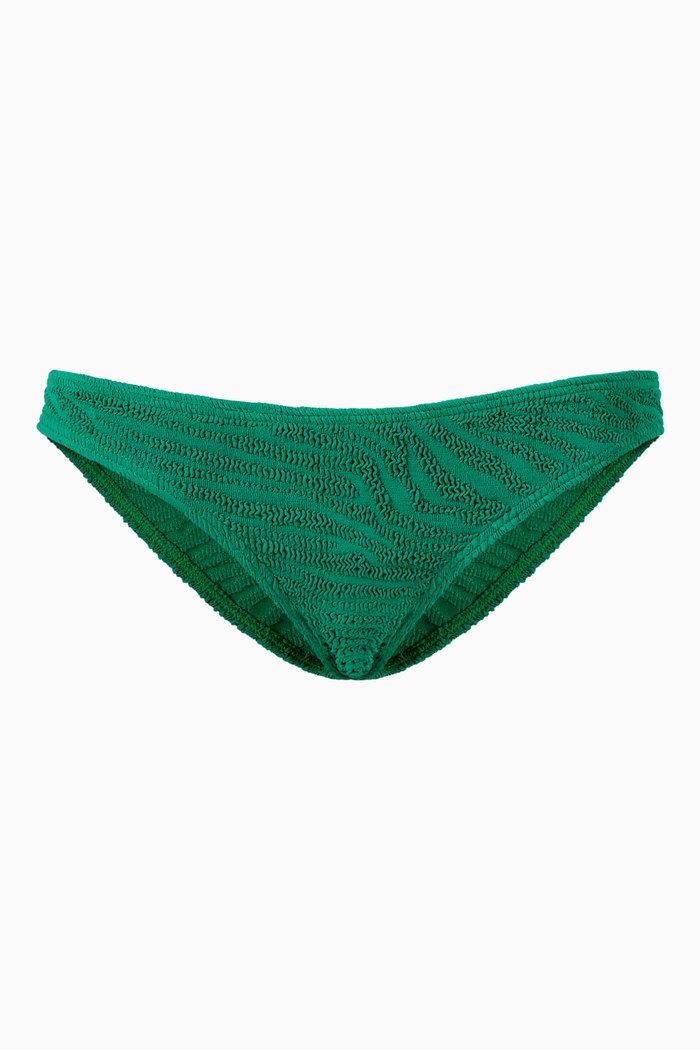 Sign Crinkle Bikini Briefs, Green