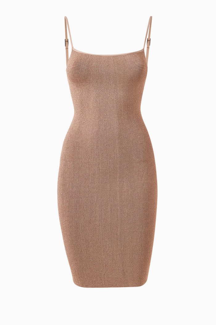 

Paloma Midi Dress in Lurex-knit, Brown