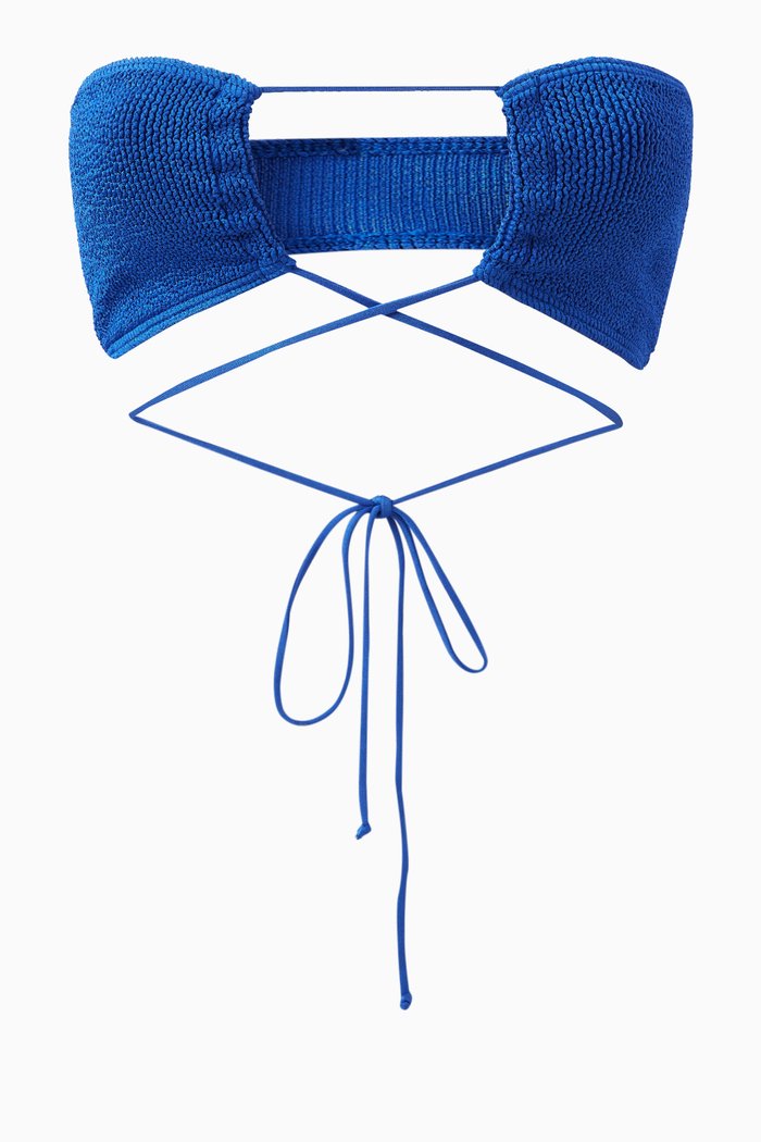 

Margarita Bandeau Bikini Top, Blue