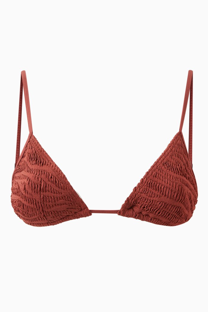 

Luana Triangle Bikini Top, Brown