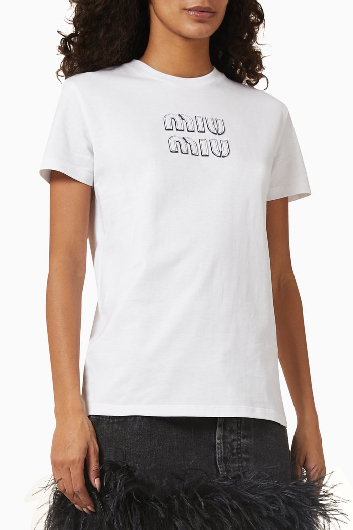 

Logo T-shirt in Cotton Jersey, White