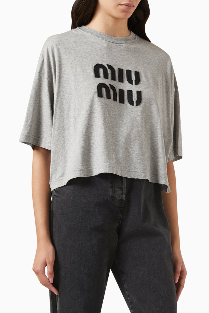 

Slouchy T-shirt in Jersey, Grey