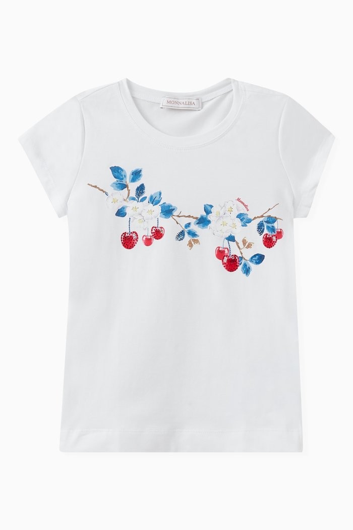 

Cherry T-shirt in Cotton, White