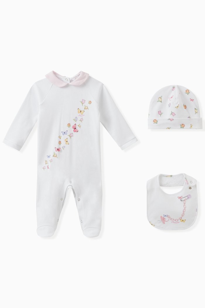 

Butterfly Pyjama Set in Cotton, White