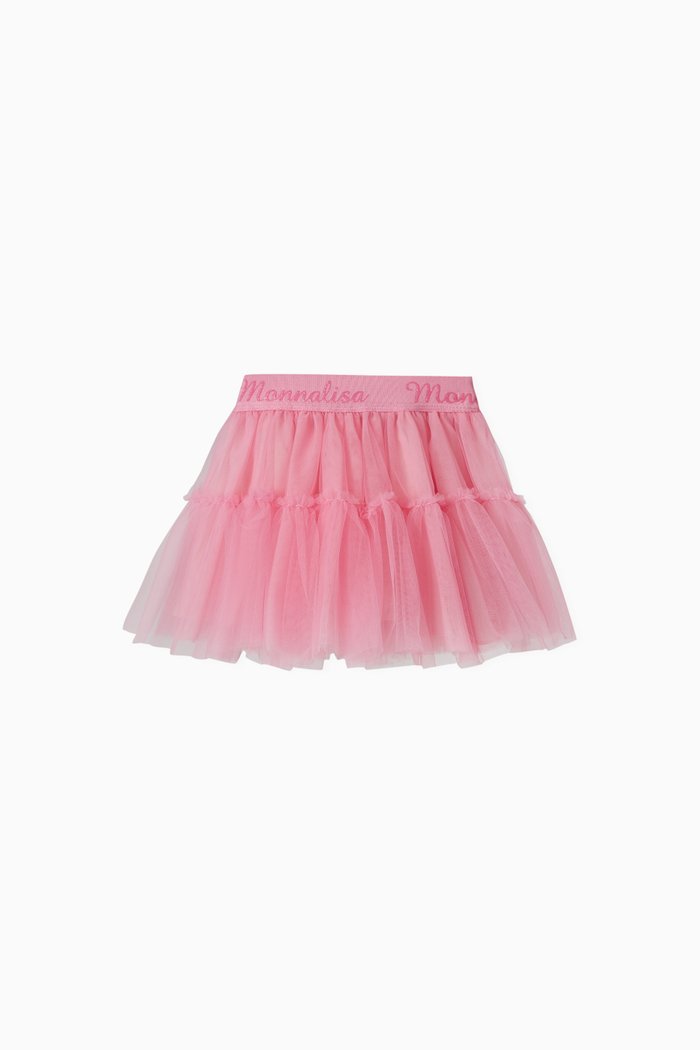 

Logo Tutu Skirt in Polyamide, Pink