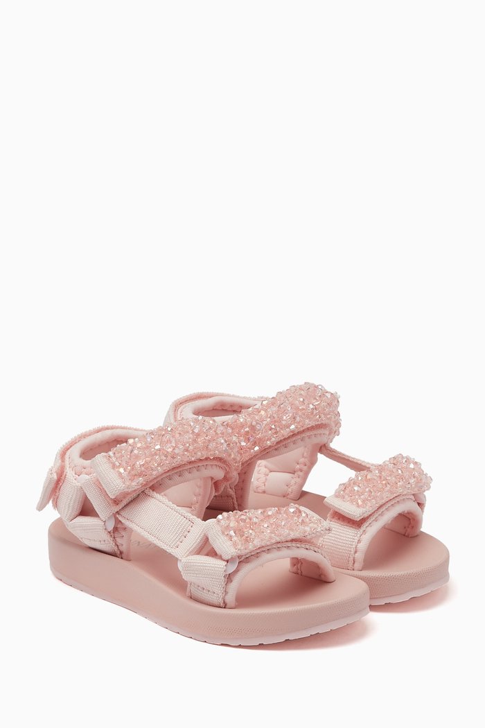 

Technical Pearl Sandals, Pink