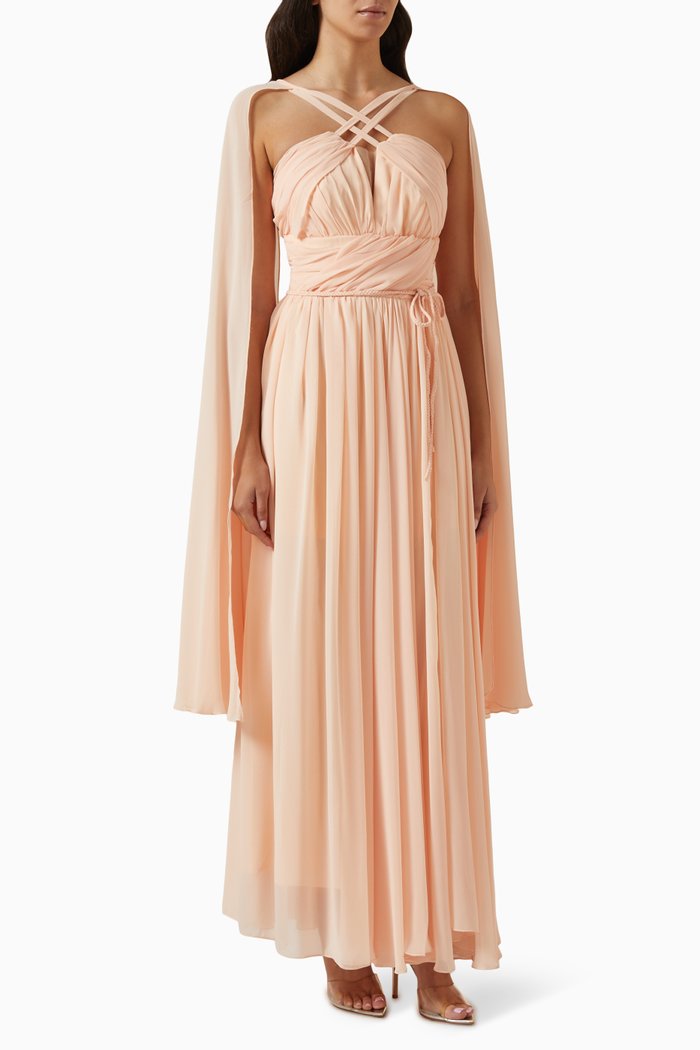 

Halter-neck Maxi Dress, Neutral