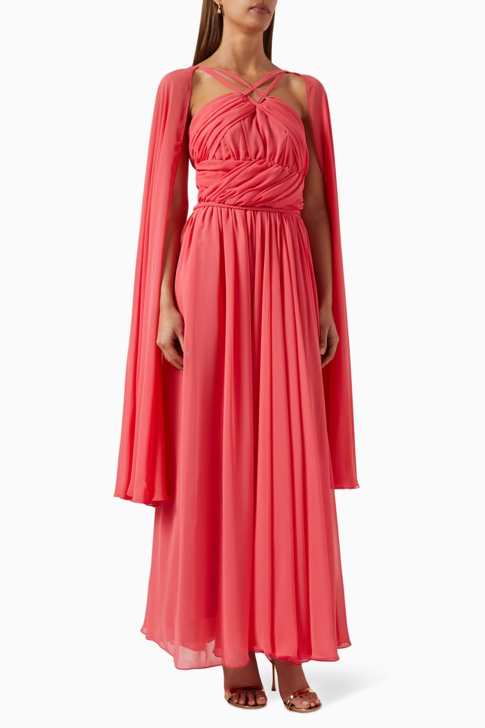 

Halter-neck Maxi Dress, Pink