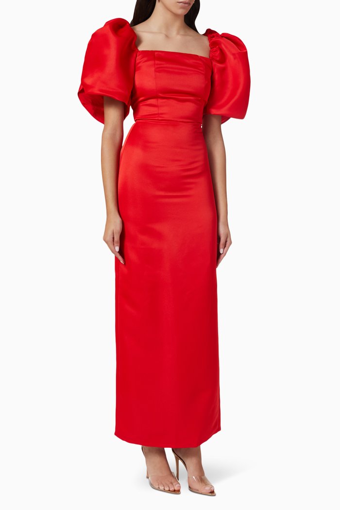 

Ruby Mini Dress in Crepe, Red