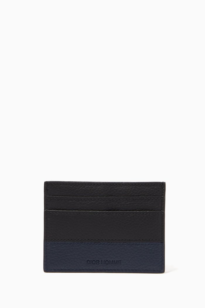 

Contrast Card Holder in Leather, Black