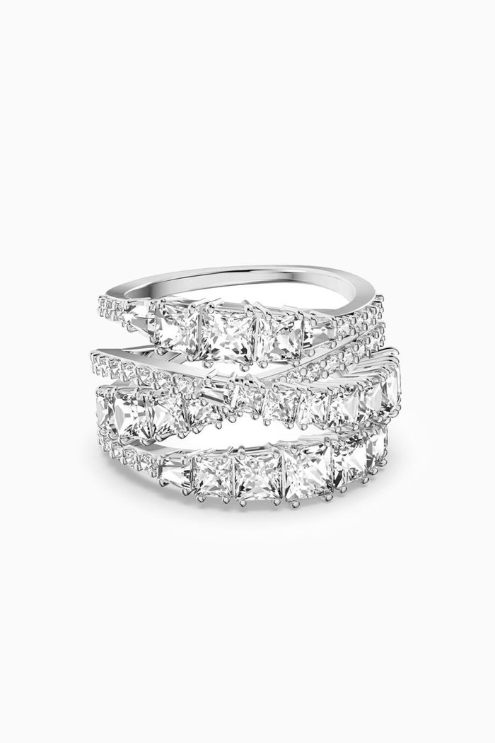

Twist Wrap Ring in Rhodium-plated Metal, Silver