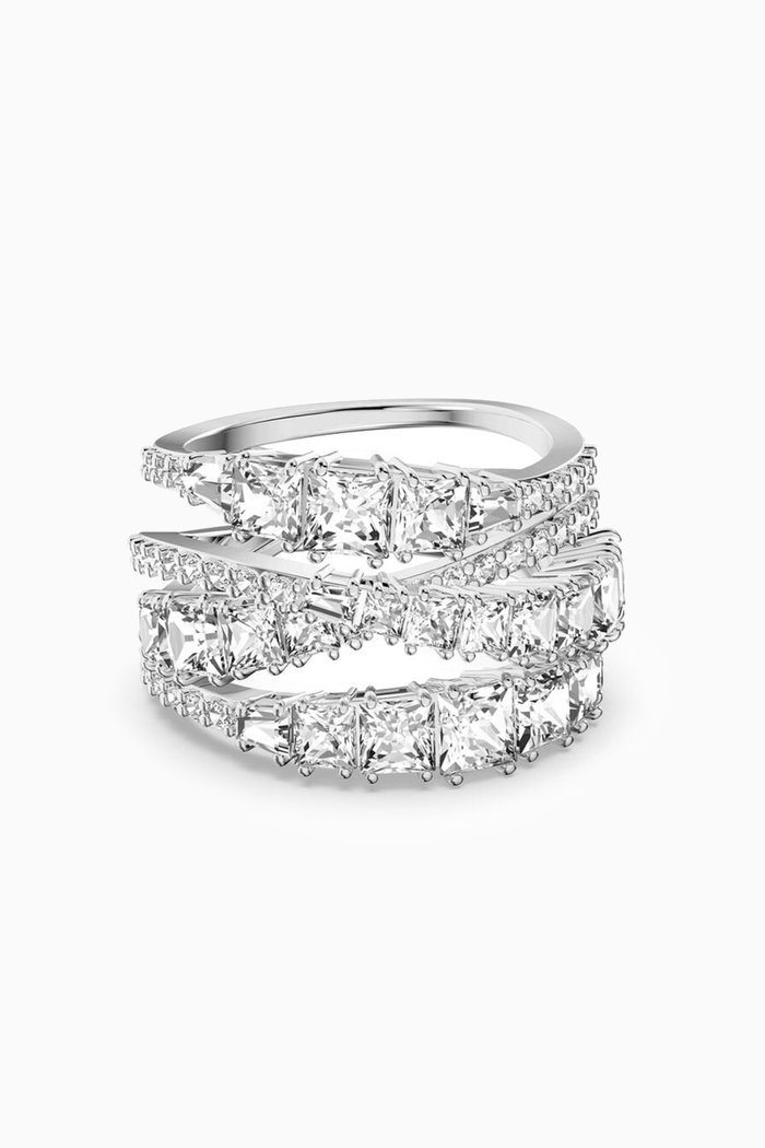 

Twist Wrap Ring in Rhodium-plated Metal, Silver