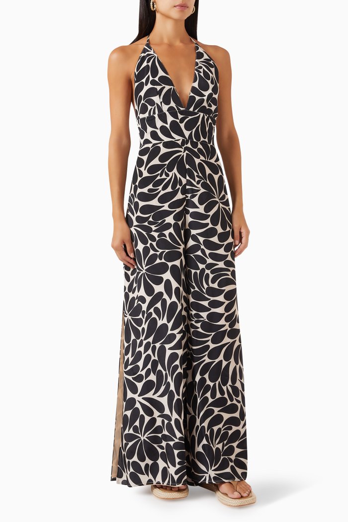 

Irena Jumpsuit in Crepe de Chine, Multicolour