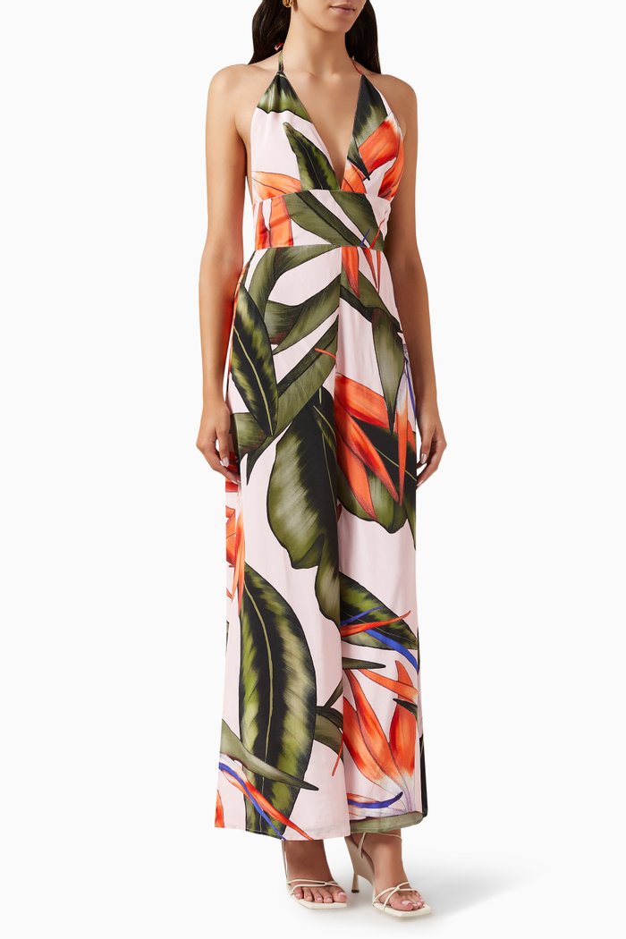 

Irena Jumpsuit in Crepe de Chine, Multicolour