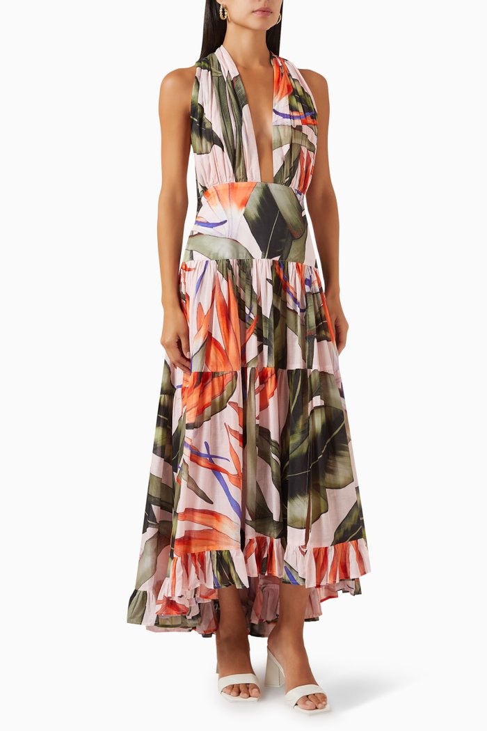 Maria Rose Dress in Cotton﻿, Multicolour