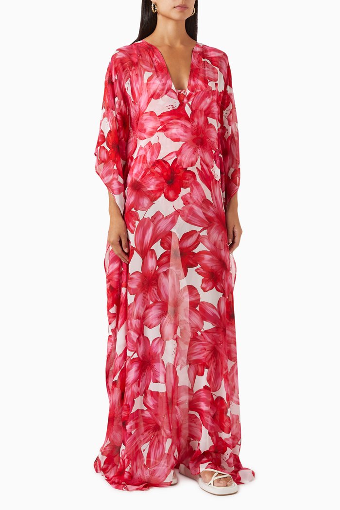 

Roxanne Kaftan in Georgette, Pink
