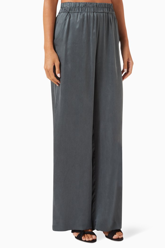 

Pilot Pant in Japanese Cupro, Blue