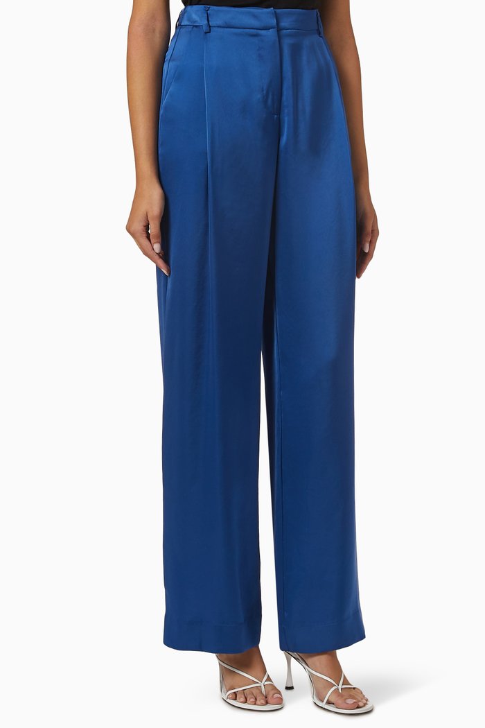 

Verse Pant in Cupro Blend, Blue