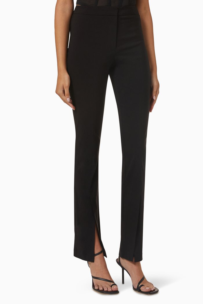 

Elk Split Pant in Viscose Blend, Black