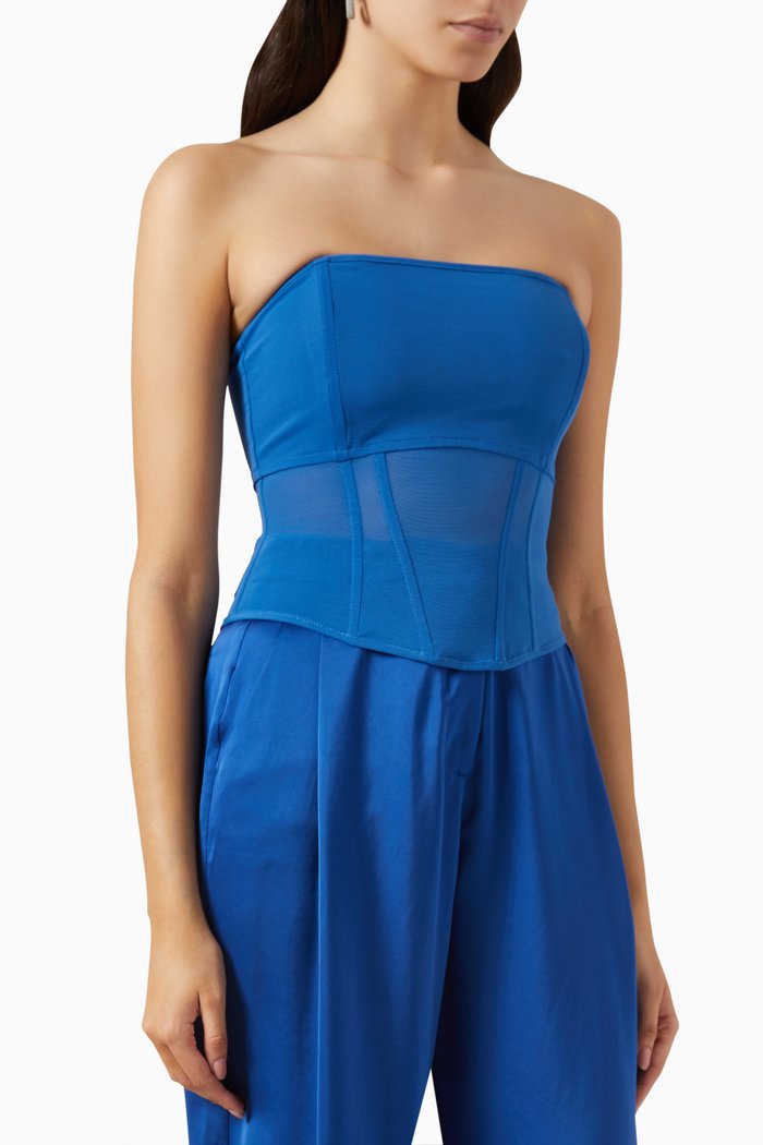

Rome Bustier in Nylon, Blue