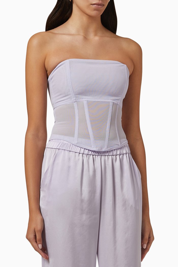 

Rome Bustier in Nylon, Purple