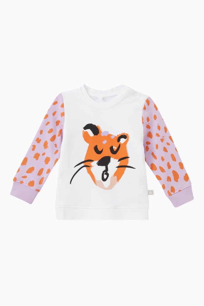 

Tiger Sweatshirt in Organic Cotton, White