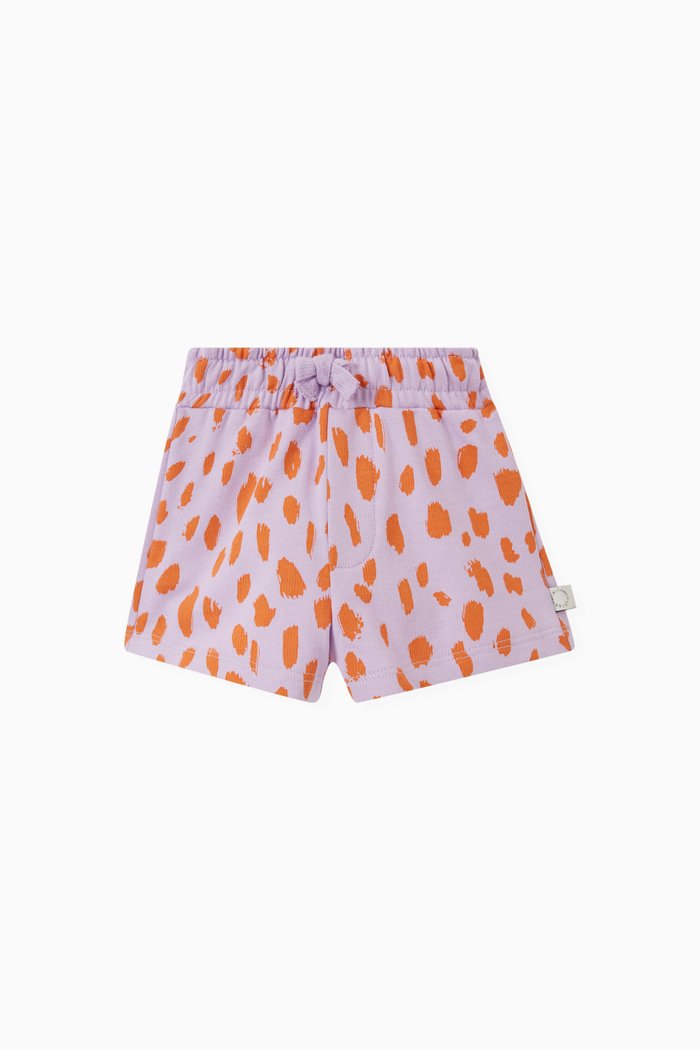 

Cheetah Shorts in Cotton, Purple