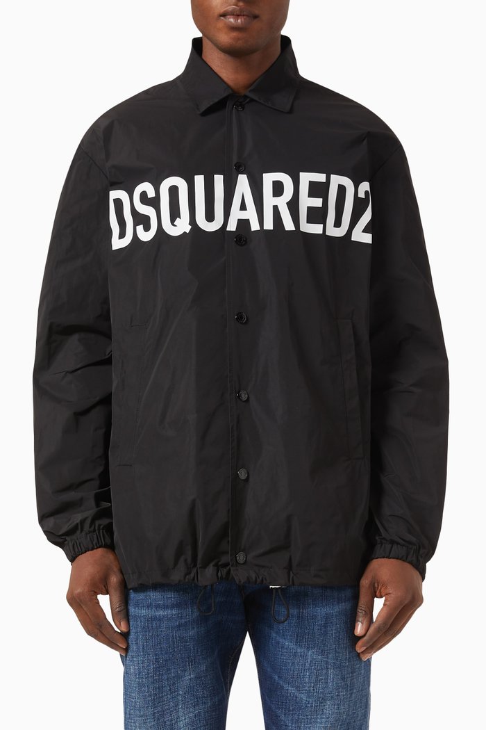 

Logo Coach Jacket in Nylon, Black