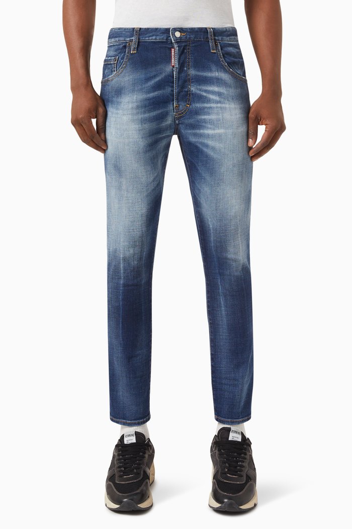 

Skater Tapered-fit Jeans, Blue