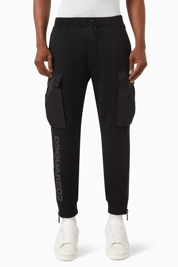 

Cipro Cargo Pants in Cotton-fleece, Black