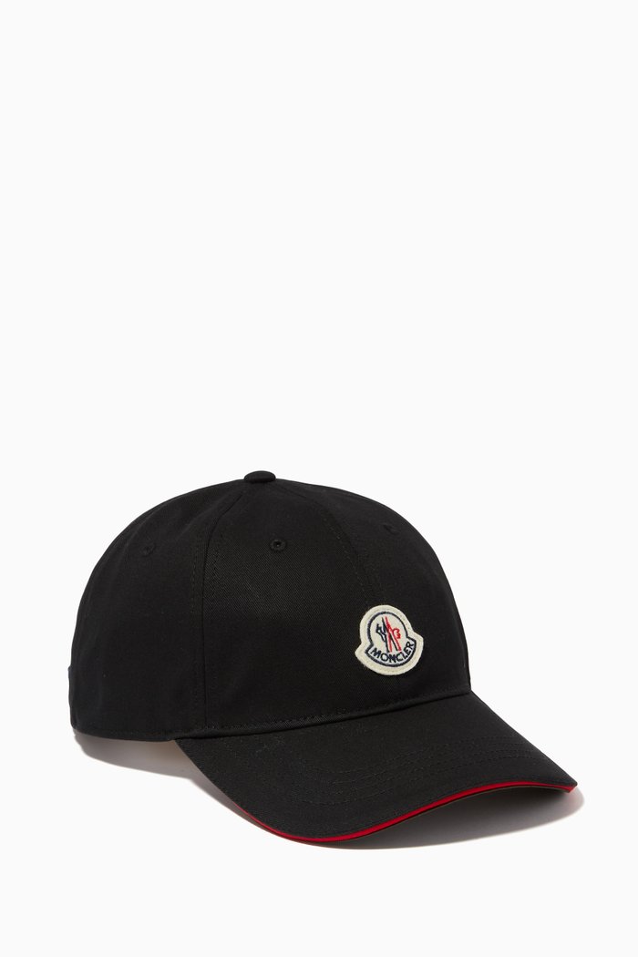 

Logo Baseball Cap in Cotton Gabardine, Black