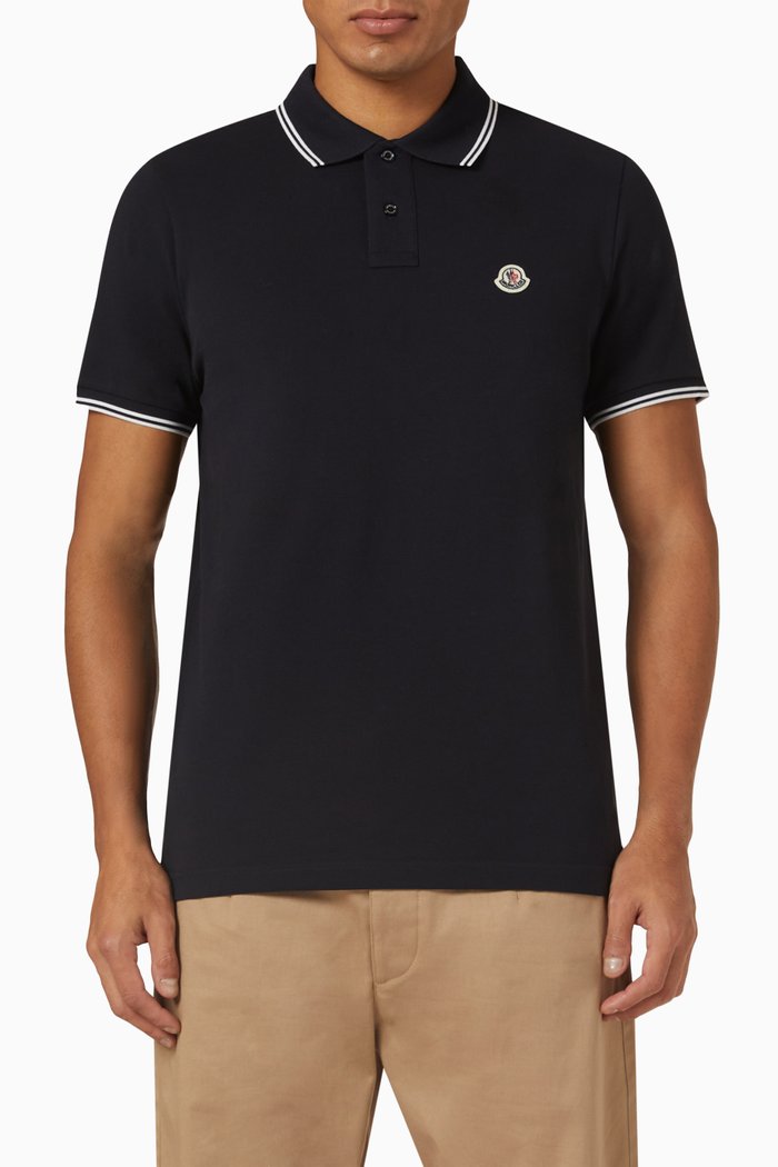 

Polo Shirt in Cotton Piqué, Blue