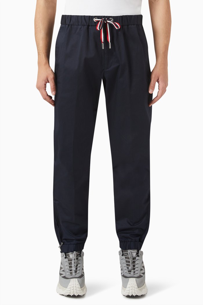 Drawstring Pants in Gabardine, Blue