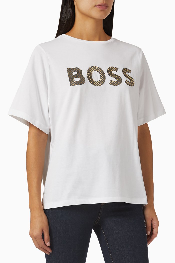 

Logo-print Boxy T-shirt in Cotton-jersey, White