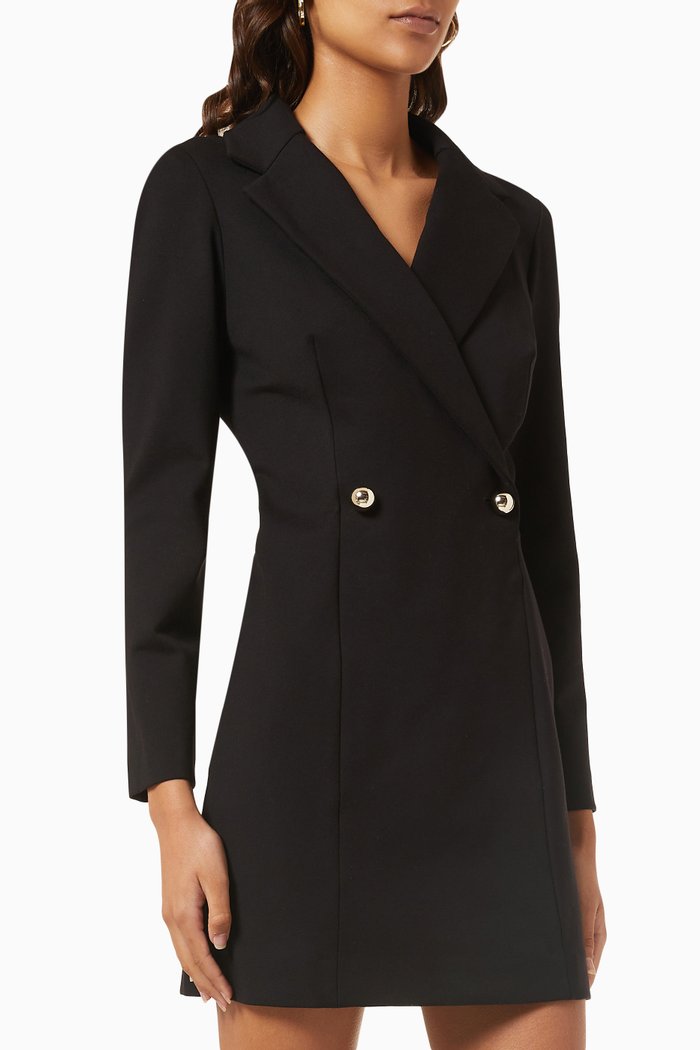 

Button Mini Blazer Dress, Black