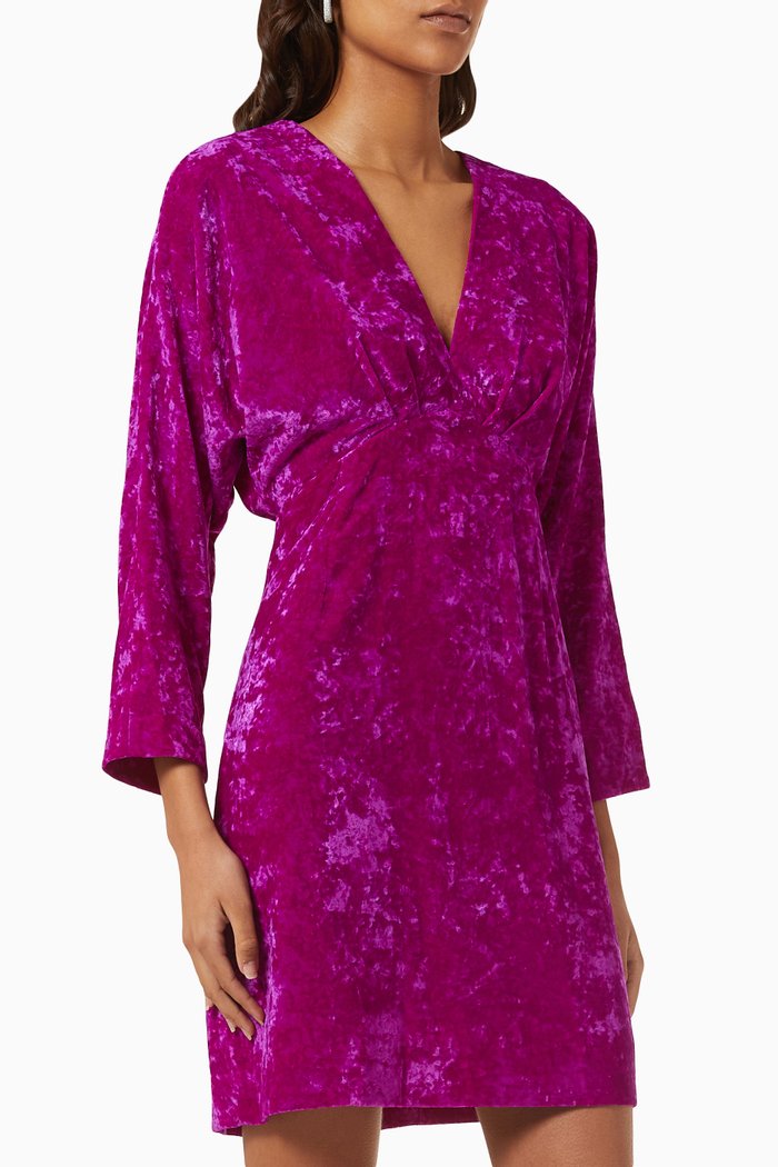 

Mini Dress in Velvet, Purple